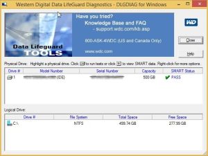 Data Lifeguard Diagnostic for Windows